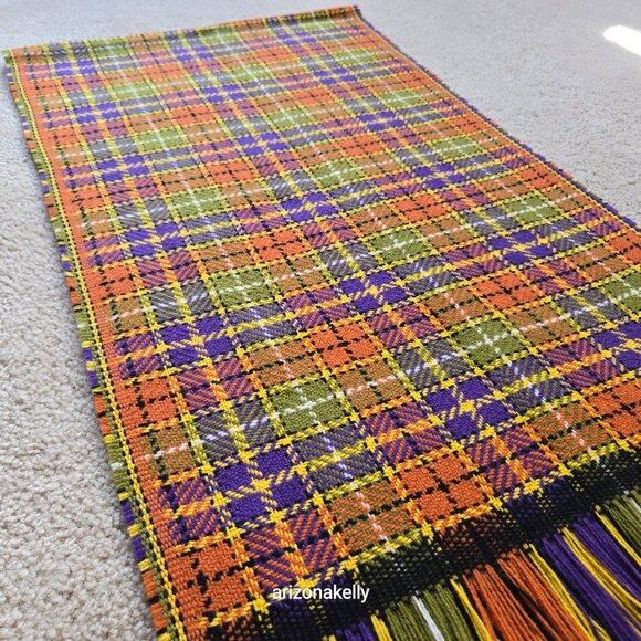 NWOT Altea Wool Scarf Retro Plaid Fringed Italy - Picture 8 of 16